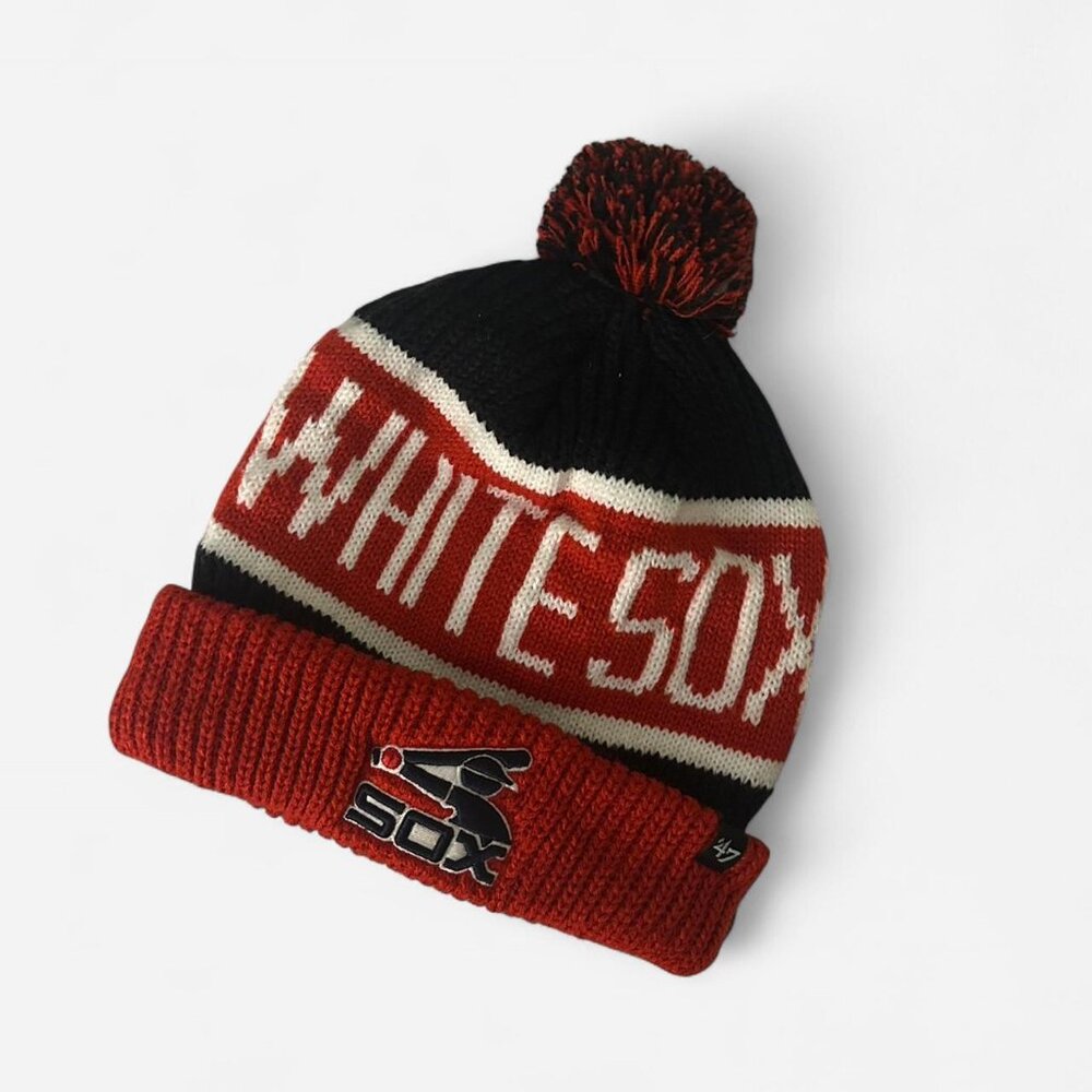 chicago white sox 47 beanie hat with pompom